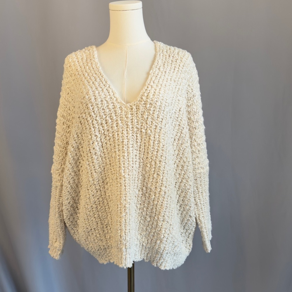 Wishlist Cream V-Neck Sweater